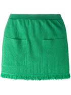 Missoni Square Pocket Mini Skirt, Women's, Size: 38, Green, Nylon/polyester/rayon/wool