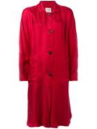 Forte Forte - Panelled Sleeve Coat - Women - Polyamide/viscose - 0, Women's, Red, Polyamide/viscose