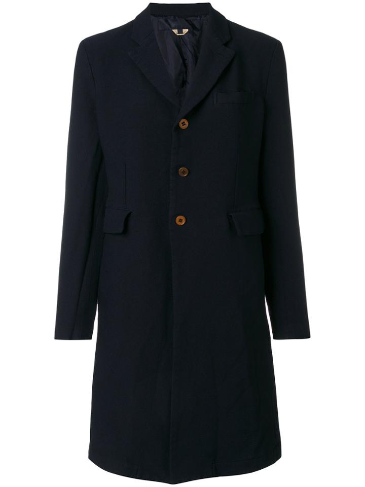 Comme Des Garçons Comme Des Garçons Single Breasted Coat - Blue