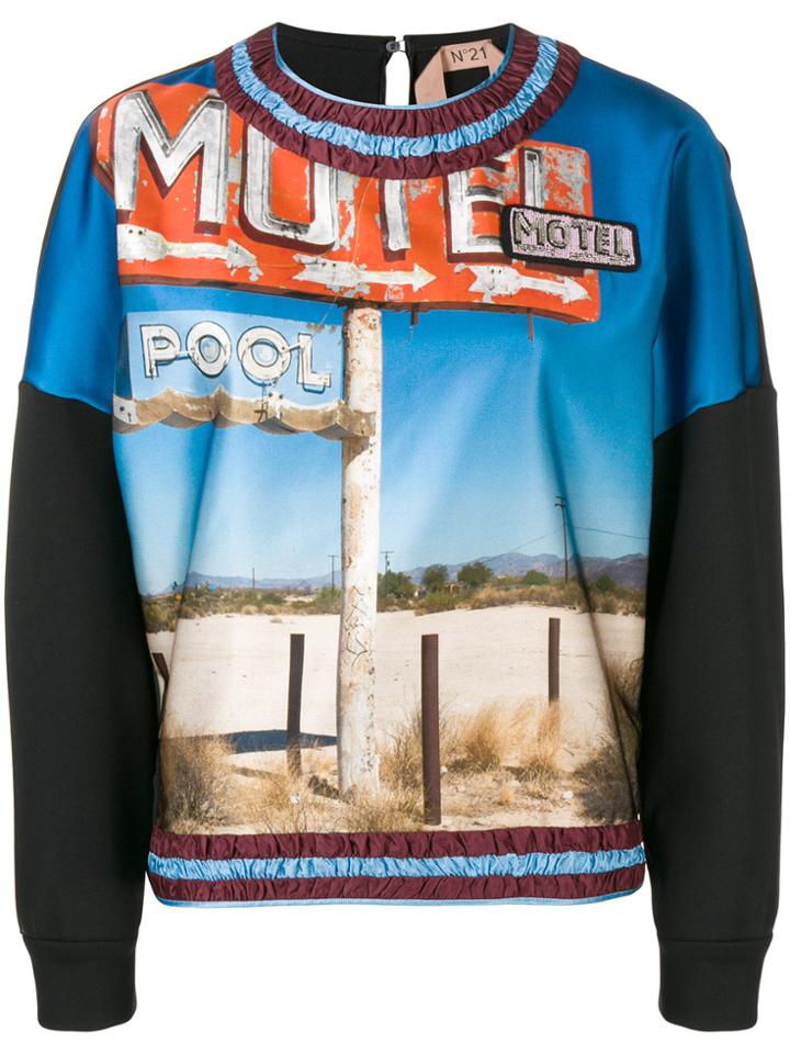 No21 Printed Sweater - Black