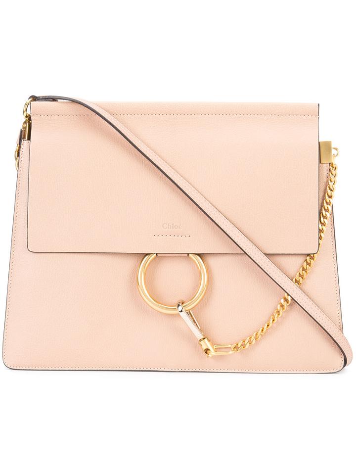 Chloé Faye Shoulder Bag, Women's, Nude/neutrals, Leather