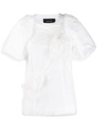 Simone Rocha Tulle Embellished T-shirt - White