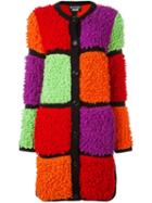 Boutique Moschino Colour Block Bouclé Cardi-coat, Women's, Size: 42, Acrylic/polyamide/wool/alpaca