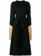 Ellery Wide Tasseled Sleeve Dress - Black