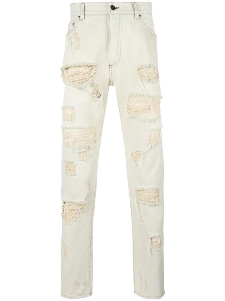 Palm Angels Ripped Regular Jeans - Nude & Neutrals