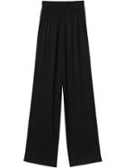 Burberry Silk Satin Trousers - Black