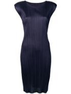 Pleats Please Issey Miyake Pleated Midi Dress - Blue