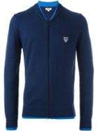 Kenzo 'mini Tiger' Zipped Jumper, Men's, Size: Small, Blue, Polyamide/wool