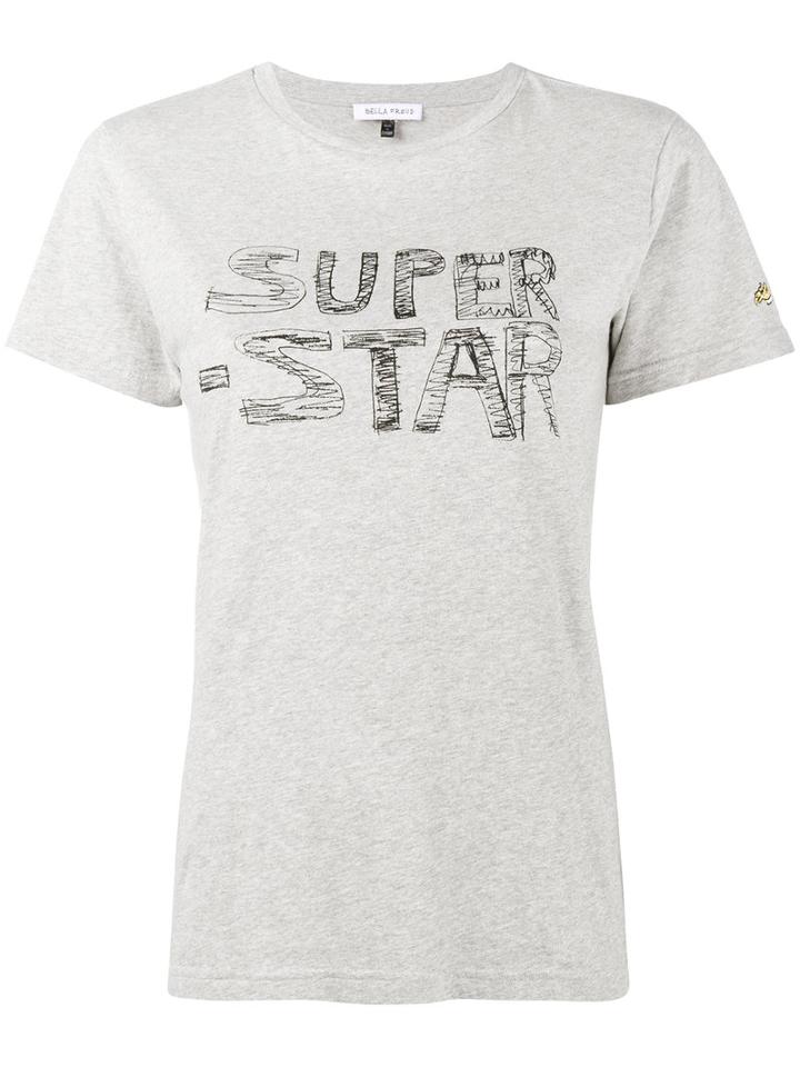 Bella Freud - Super Star T-shirt - Women - Cotton - Xs, Women's, Grey, Cotton