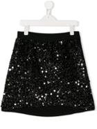 Gaelle Paris Kids Sequin Embellished Skirt - Black