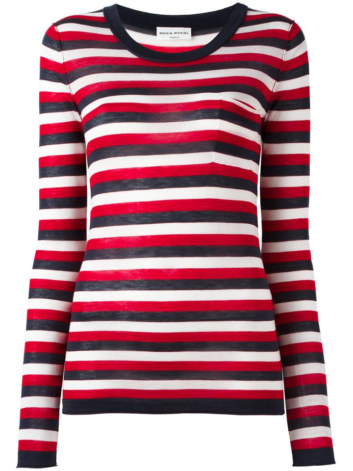 Sonia Rykiel Striped Jumper, Women's, Size: Small, Black, Silk/cotton