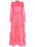 Ashish Sequin Embellished Ruffle Dress - Pink