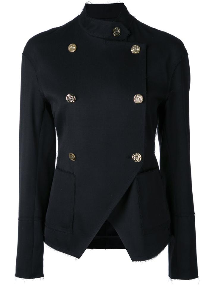 Loewe - Double-breasted Jacket - Women - Spandex/elastane/virgin Wool - 40, Black, Spandex/elastane/virgin Wool