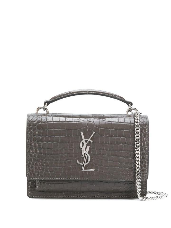 Saint Laurent Sunset Cross Body Bag - Grey