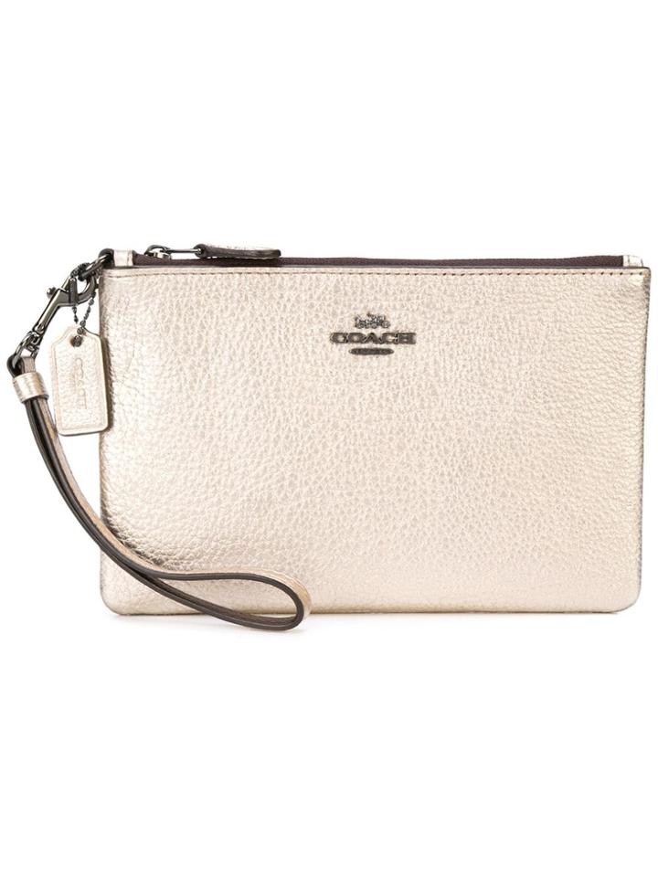 Coach Metallic Small Wristlet - Gold