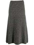 Joseph Straight Tweed Knitted Skirt - Grey