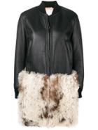 No21 Virgin Wool Patch Coat - Black