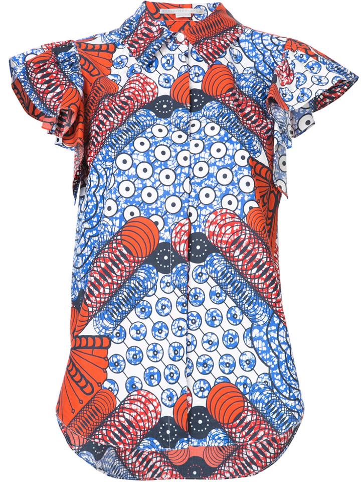 Stella Mccartney Bandanna Batik Shortsleeved Blouse - Blue
