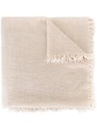 Faliero Sarti Frayed Scarf, Women's, Nude/neutrals, Silk/cashmere/virgin Wool