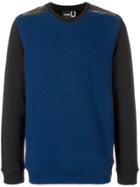 Raf Simons X Fred Perry Tape Detail Sweatshirt - Blue