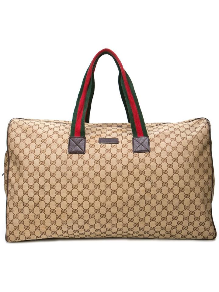 Gucci Vintage Monogram Duffle Bag - Brown