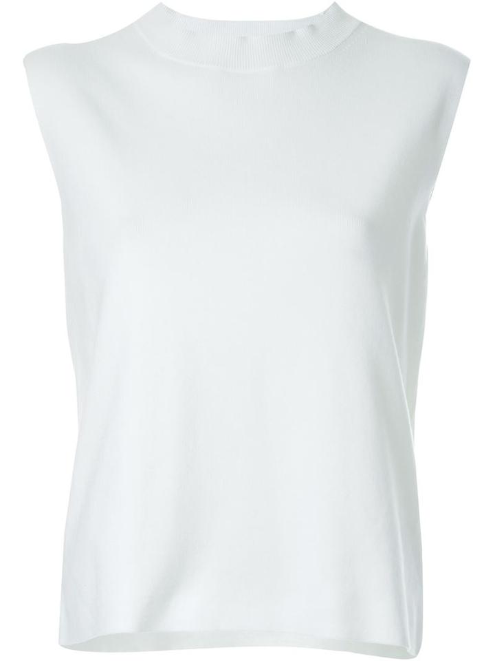 Le Ciel Bleu Knit Tank Top, Women's, Size: 36, White, Cotton