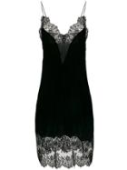 Stella Mccartney Lace Trim Slip Dress - Black