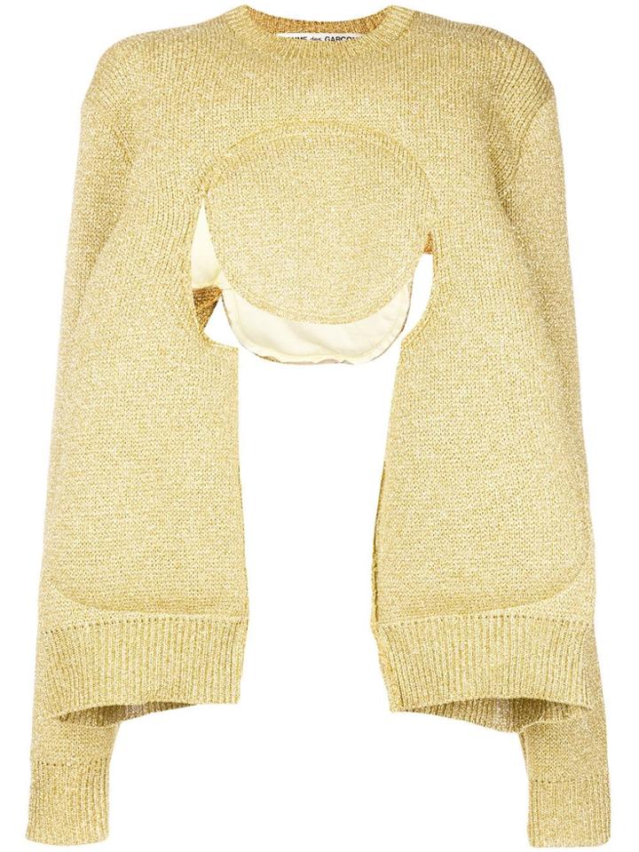 Comme Des Garçons Cut-out Jumper - Metallic