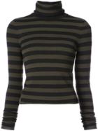 A.l.c. Striped Roll Neck Sweater - Black