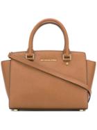 Michael Kors Selma Handbag, Women's, Brown, Leather