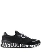 Versace Jeans Couture Logo Trim Sneakers - Black