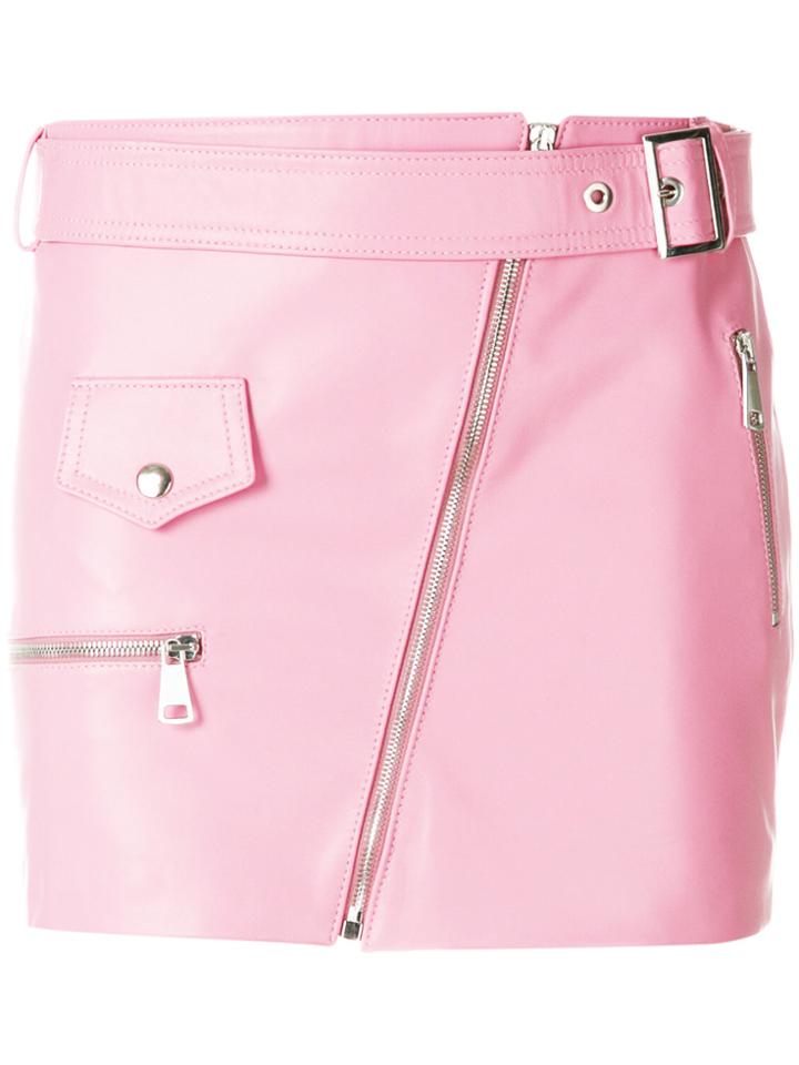 Manokhi Biker Mini Skirt - Pink & Purple