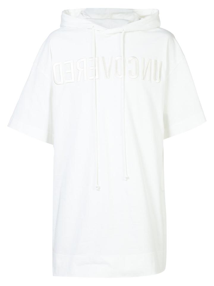 Juun.j Hooded T-shirt, Men's, Size: Medium, White, Cotton