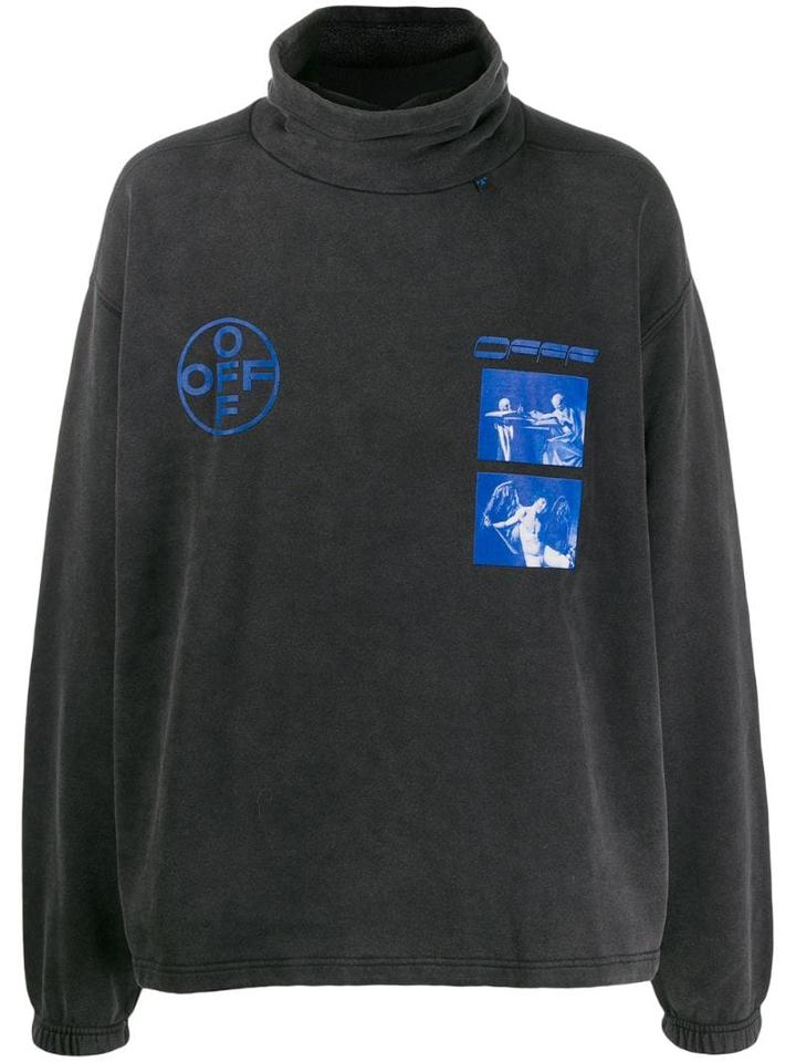 Off-white Hardcore Caravaggio Funnel Neck Sweatshirt - Black