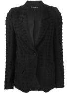 Ann Demeulemeester Embellished Blazer, Women's, Size: 38, Black, Cotton/polyester/rayon/virgin Wool