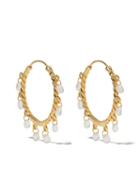 Patcharavipa 18kt Yellow Gold Butterfly Diamond Hoops