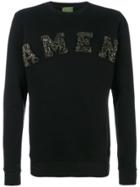 Amen Studded Logo Sweatshirt - Black