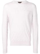 Ermenegildo Zegna Xxx Patterned Crew Neck Sweater - Pink