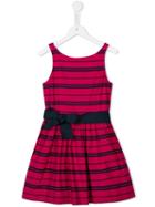 Ralph Lauren Kids Striped Party Dress, Girl's, Size: 12 Yrs, Pink/purple