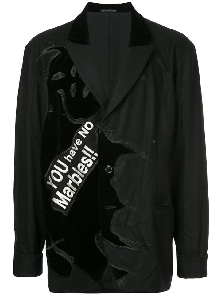 Yohji Yamamoto I-gore Patch Detail Jacket - Black