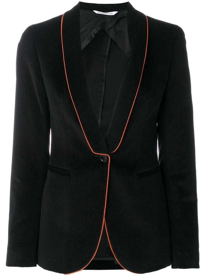 Tonello Slim-fit Striped Blazer - Black