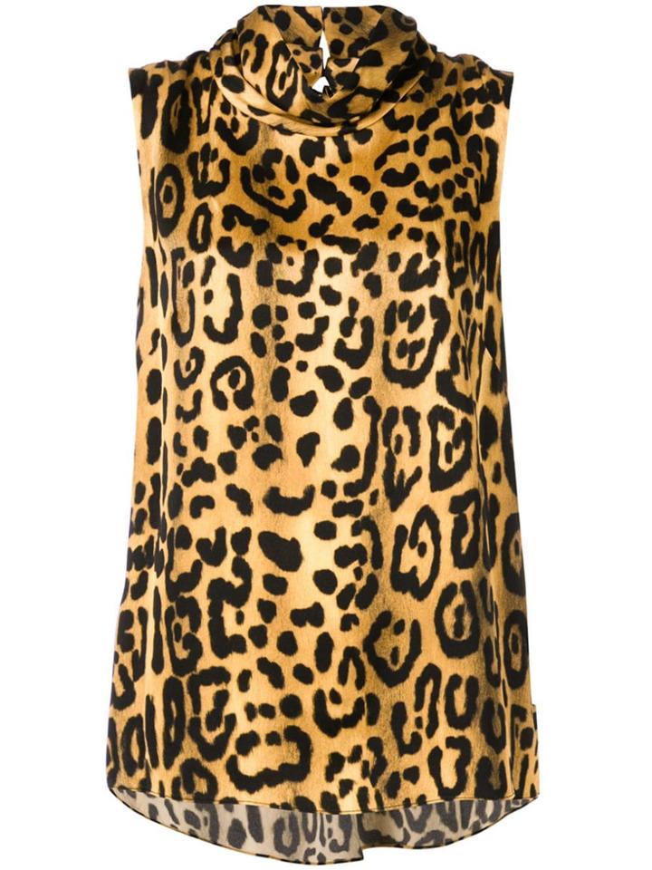 Adam Lippes Leopard Print Sleeveless Blouse - Brown