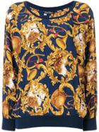 Salvatore Ferragamo Vintage 1990's Trumpets Print Blouse - Blue