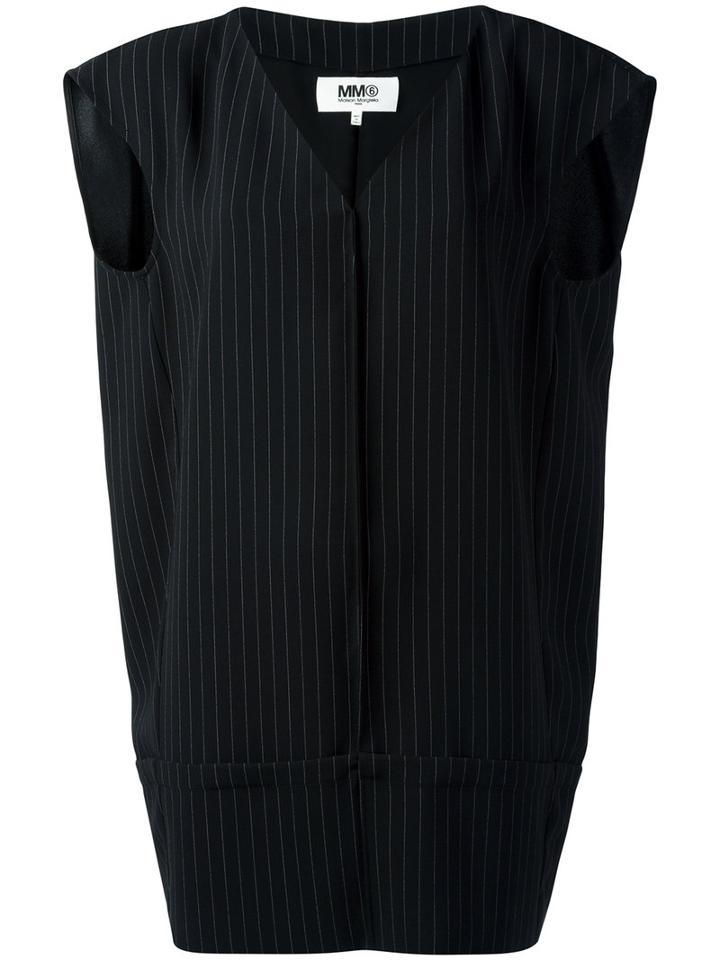 Mm6 Maison Margiela Panelled Mini Dress, Women's, Size: 44, Black, Polyester