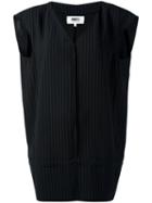Mm6 Maison Margiela Panelled Mini Dress, Women's, Size: 44, Black, Polyester