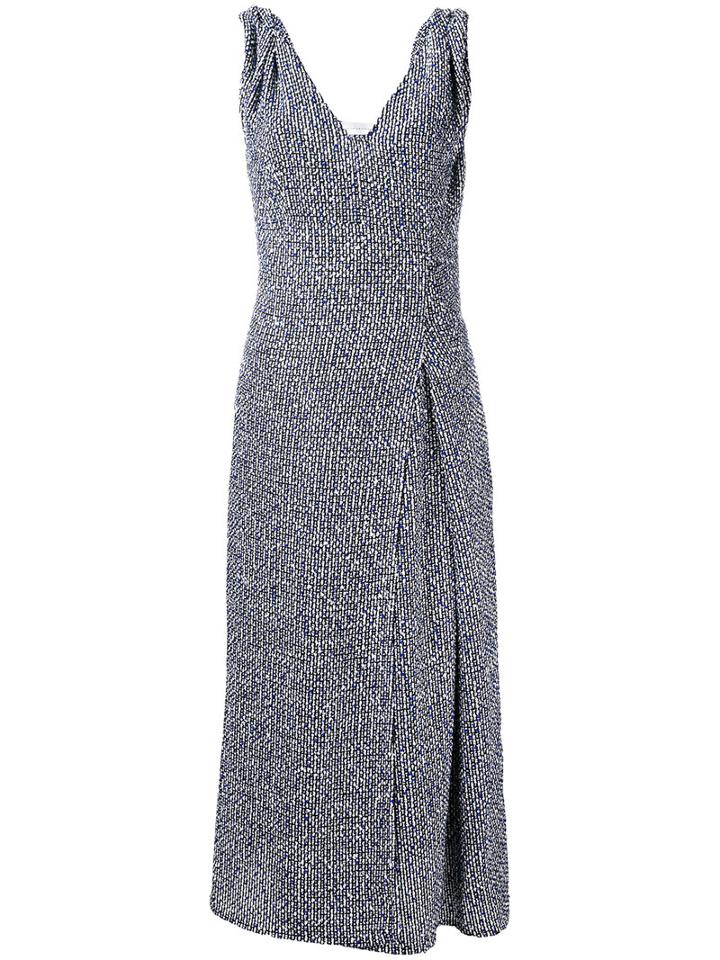 Victoria Beckham - Deep Armhole Twist Dress - Women - Silk/linen/flax/acrylic/viscose - 12, Black, Silk/linen/flax/acrylic/viscose