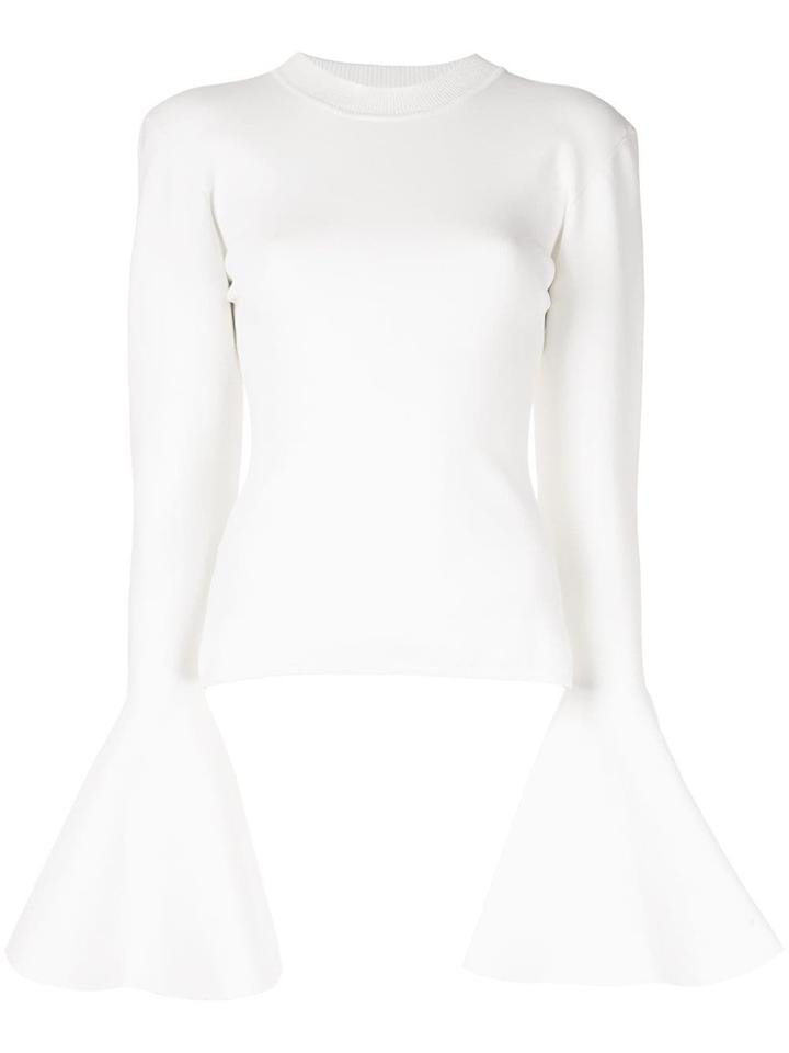 Solace London Moritz Bell-cuff Sweater - White