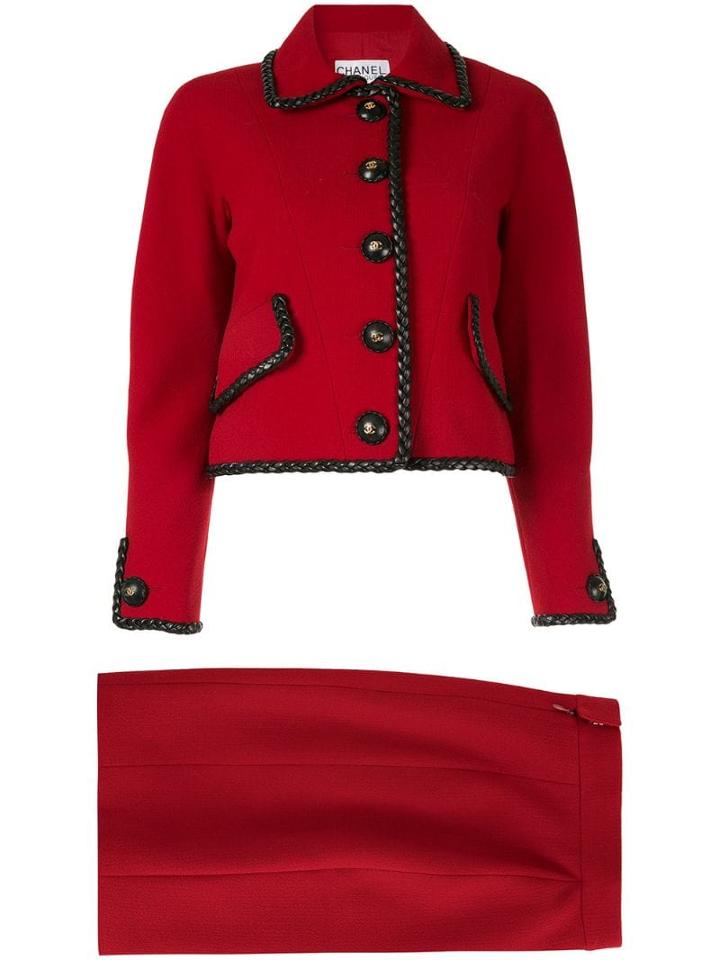 Chanel Pre-owned Long Sleeve Setup - Red
