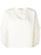 Maison Flaneur Square Neck Blouse - White