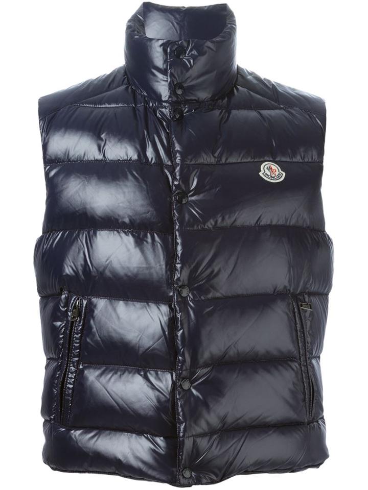 Moncler 'tib' Padded Gilet, Men's, Size: 6, Blue, Polyamide/feather Down